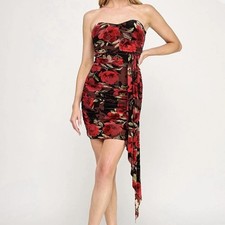 BCX Sleeveless Sweetheart Bodycon Rose Short Stretchy Dress Juniors Size XXS NWT