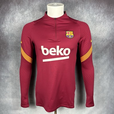 Nike 20-21 FC Barcelona Strike Long Sleeve Drill Top Gr. S Beko Red Burgundy