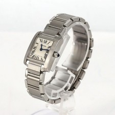 Authentic Cartier Tank Française SM W51008Q3 Stainless Steel Quartz #270-00... 2