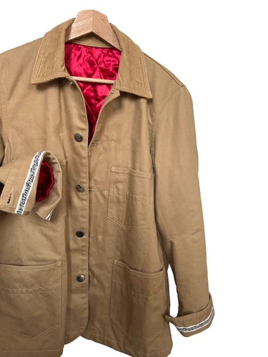 Number (N)ine FW08 Tan Canvas Corduroy Collar Work Jacket - product listing photo