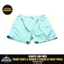 Surf Style Swim Shorts Men's XL Blue Elastic Waist Drawstring Mesh Lined Pocket