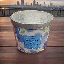 BLUEBERRY PIE 3 - WICK CANDLE BATH BODY WORKS 14.5 OZ.