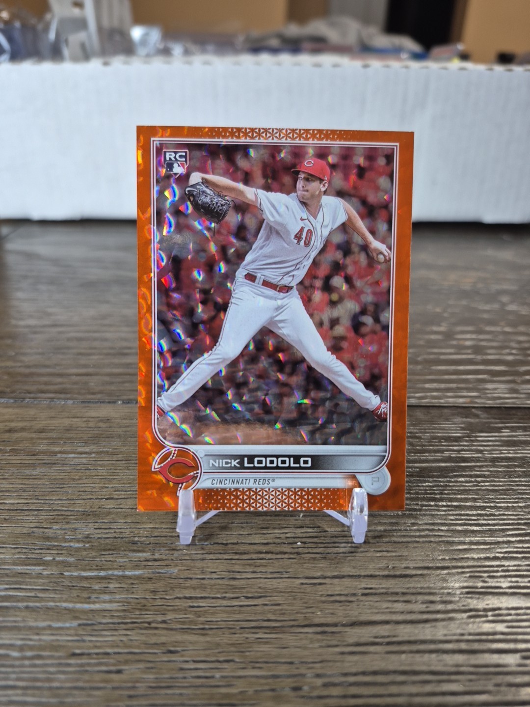 2022 Topps Update #US249 Nick Lodolo RC ORANGE FOIL Parallel #/299 Rookie Debut