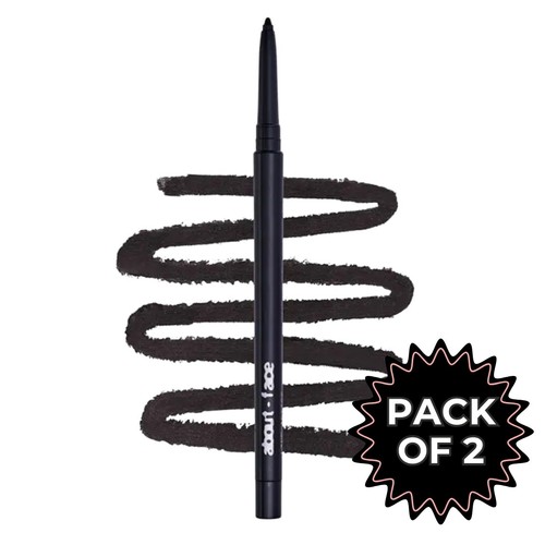 About Face Line Artist Black Gel Longwear Eyeliner Into The Void 2 PACK FULL SZ