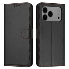 PU Leather Card Slots Flip Stand Wallet Case For iPhone 17 Pro Max Air 16e 15 14