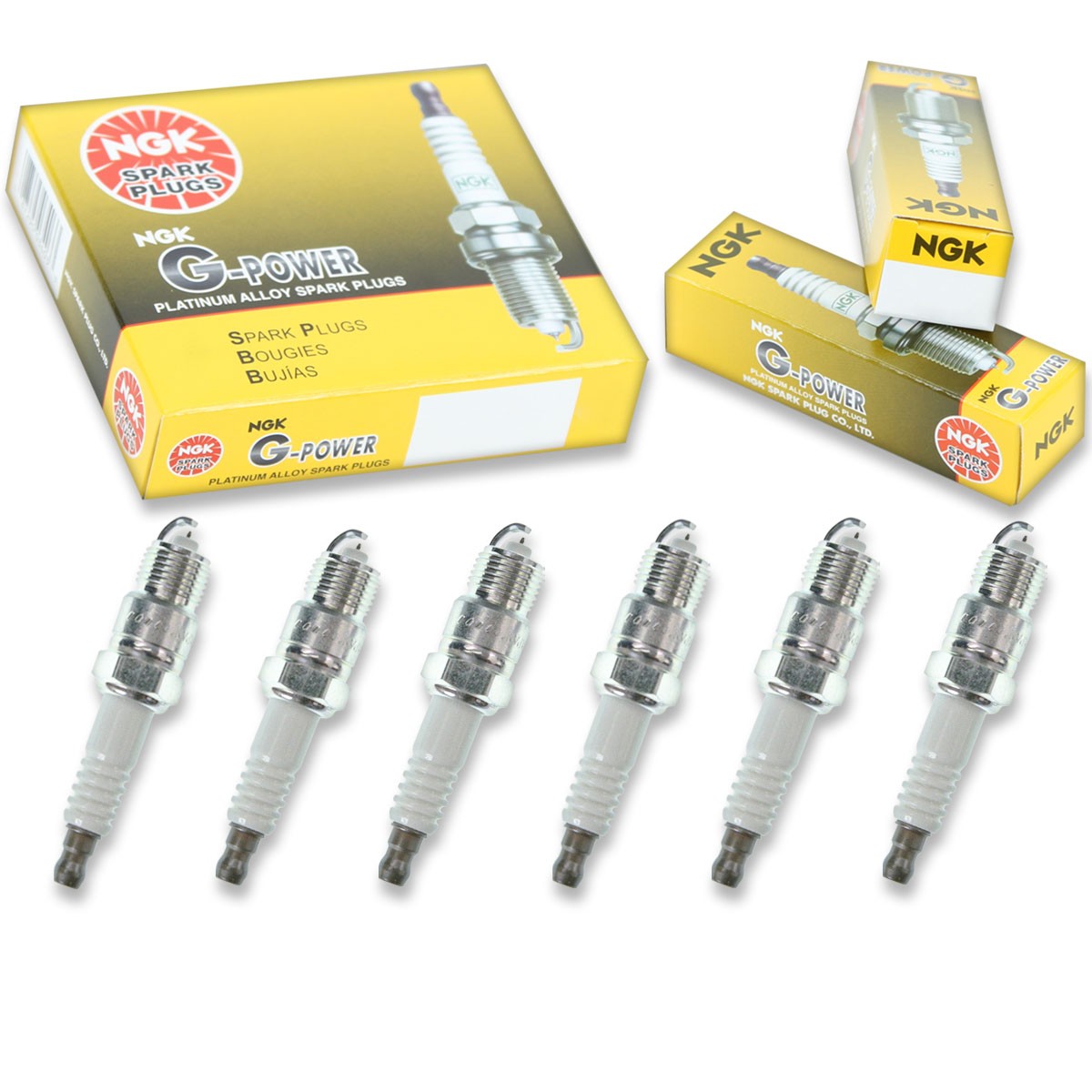 6 pcs NGK G-Power Spark Plugs for 1971 Chevrolet K20 Suburban 4.1L L6 - fg