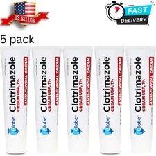 5Pack Anti-Fungal Cream Cure Athletes Foot, Jock Itch, Compare to Lotrimin AF 1%
