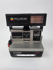 Polaroid Sun 600 LMS Instant Film Camera Vintage Tested Working w/ Strap