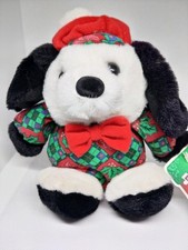 Vintage Dan Dee Holiday Dog Plush Musical Does Not Work With Tag