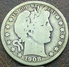 US 1908-D Barber Half Dollar  **