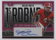 2023 Leaf Metal First Round Bound Pink Prismatic 4/4 Nolan Smith Auto v1x
