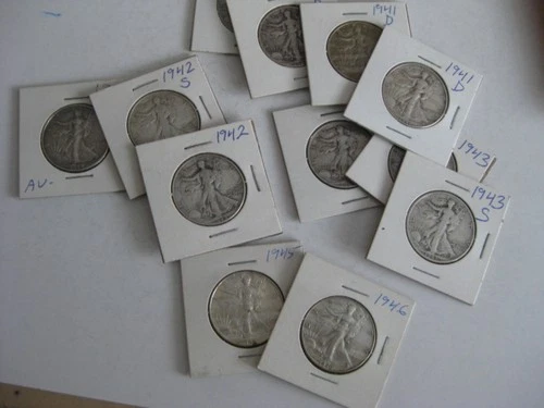 Lot of (12) Silver Walking Liberty Half Dollars  LOT RB-27