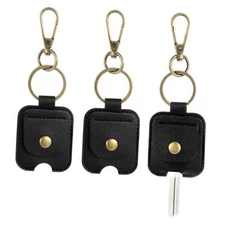 3PCS Broken Car Key Hoop Leather Car Key Sleeve Replacement Leather Cars Keys 