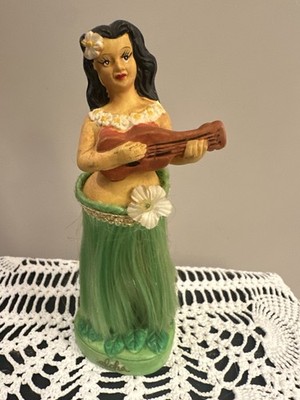 Vintage Hawaiian Hula Lady w Ukulele Dashboard Dancer Aloha