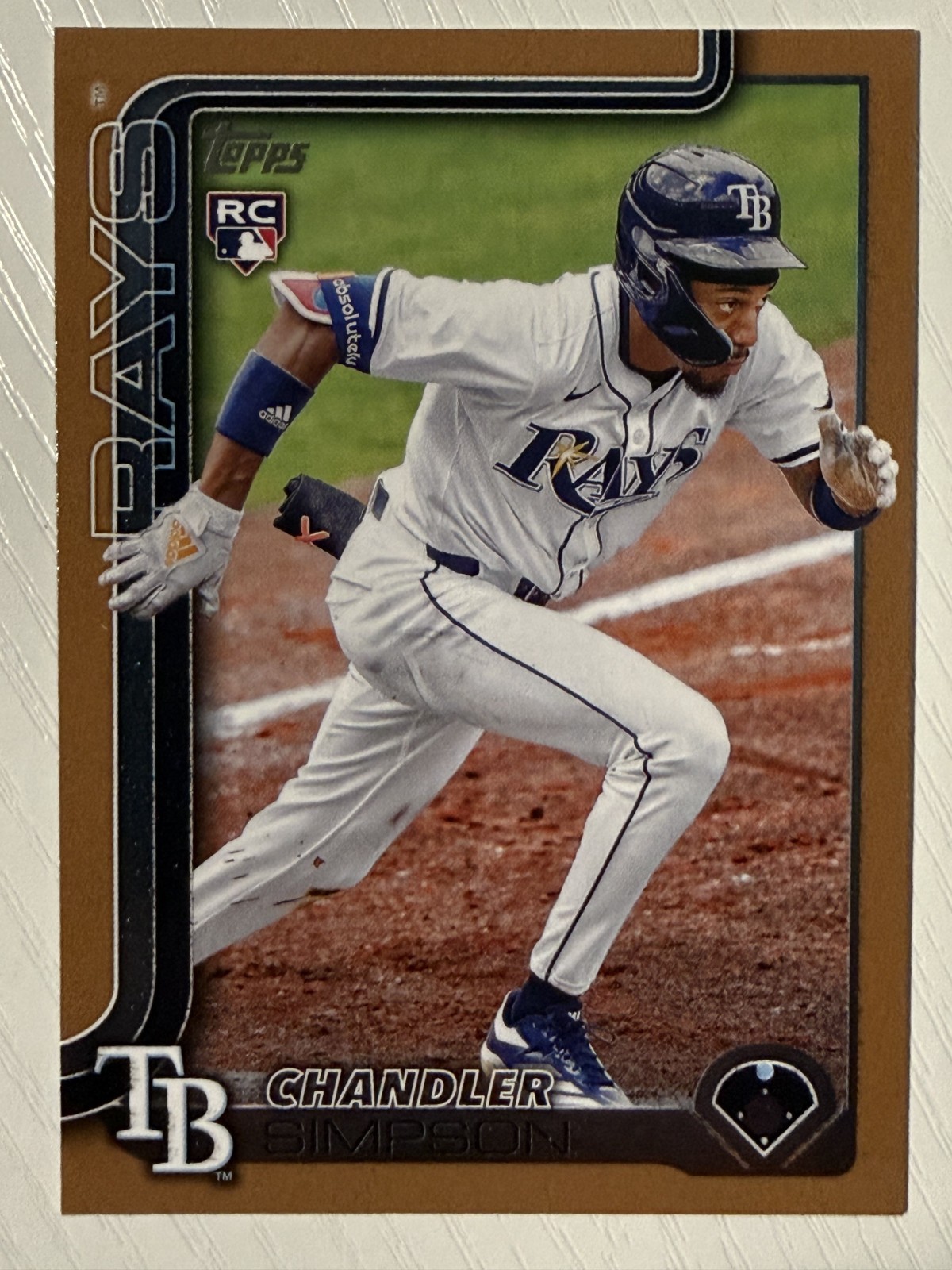 Chandler Simpson 2025 Topps Update Gold RC #US277 0604/2025 Tampa Bay Rays