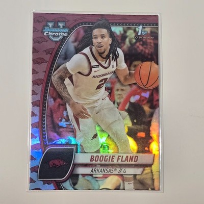 2024-25 Bowman U Chrome Boogie Fland #63 Arkansas Team Logo Variation SP