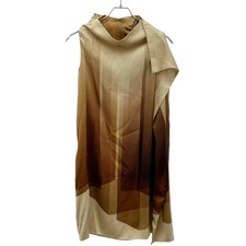 GUCCI Sample 2010aw Silk Satin Dress 250317 Brown 40 Used MESC-0