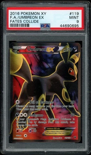 Pokemon Umbreon EX 119/124 PSA 9 Mint XY Fates Collide Full Art 2016