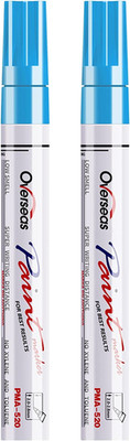 Permanent Paint Pens Light Blue Markers - 2 Pack Single color Oil Based Paint Ma