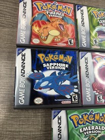 5 Pokemon Bundle Custom Game Case For Nintendo Gameboy Advance GBA  *NO GAME*