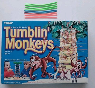 Vintage 1999 Tumblin Monkeys Spiel Ersatzteil 9 x Kunststoffstäbchen nur 3 Farben