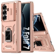 For Samsung Galaxy Z Fold 7 Ultra Sharp Armor Protective Case W/ Sliding Window