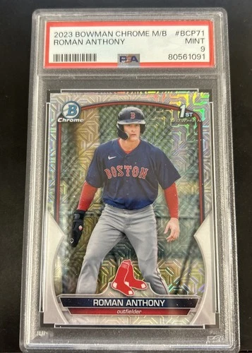 ROMAN ANTHONY 1st 2023 Bowman Chrome Mega Box Mojo Refractor PSA 9 MINT Red Sox