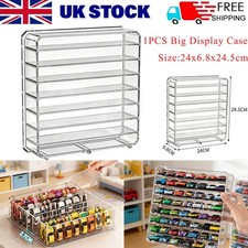 1/64 Hot Wheels Diecast 8 Car Display Case With Locking Latch, Stackable Hanged.