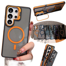 For Galaxy S26 Edge S25 S24 FE S23 S22 Ultra Magnetic Mag Safe Case Stand Cover