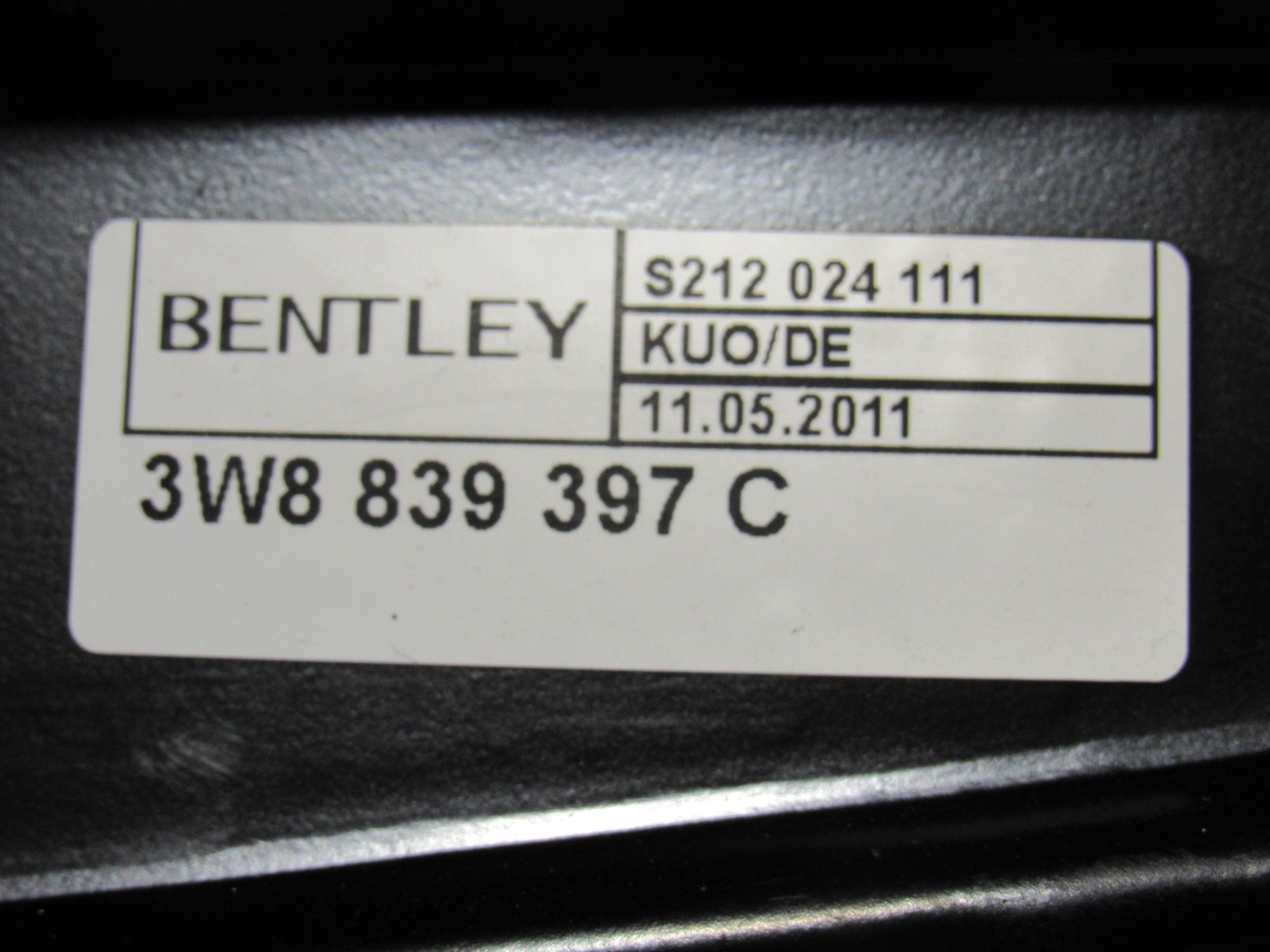 Bentley Continental GT 2012 Rear Left Quarter Window Regulator Motor 11-18 ;#3