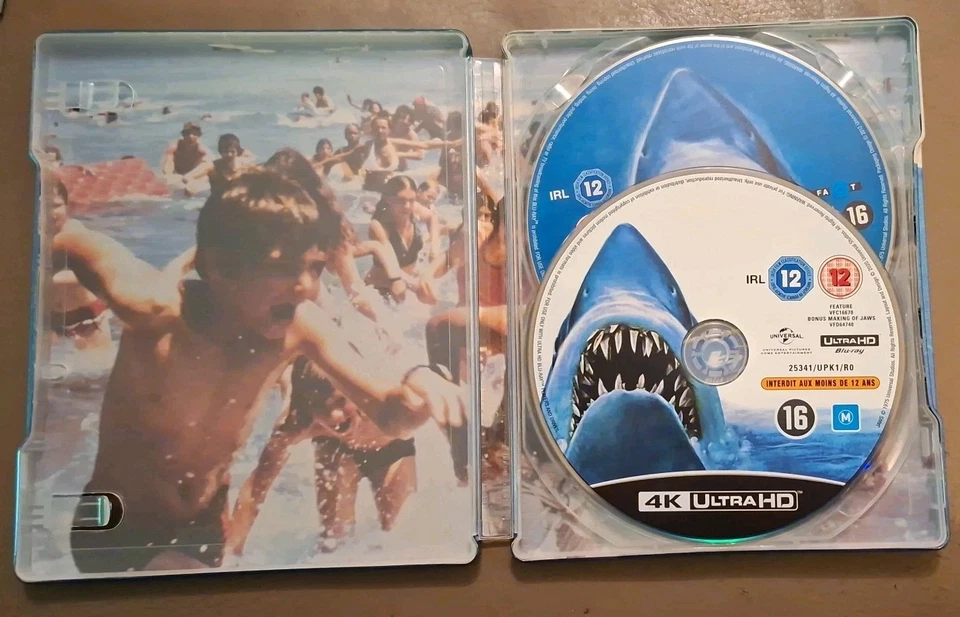 JAWS (4K UHD + BLURAY STEELBOOK) ROY SCHEIDER  SPEILBERG *NEW NOT SEALED* - Image 4 of 4