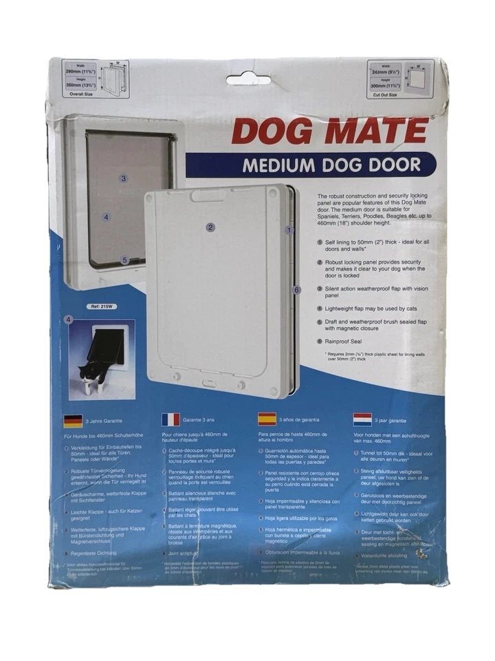 Puerta aislante múltiple Dog Mate tamaño mediano perros y gatos (perros hasta 18" hombro) Foto 2 de 4