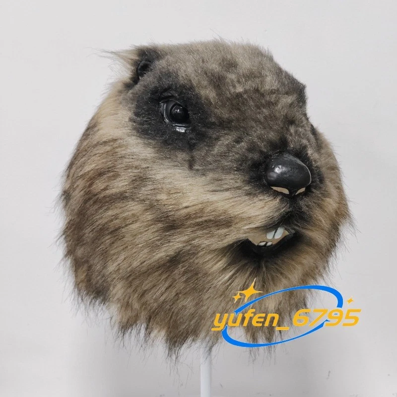 Animal Groundhog​​ Halloween Latex Mask Cosplay Fancy Dress up Props Gift New - Image 2 of 4