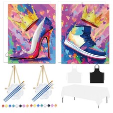 2Pack 8X10 Couples Painting Kit Date Night Valentine's Day Sip and Paint Kit ...