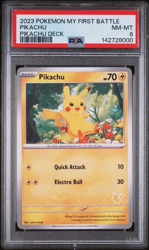 2023 POKEMON MY FIRST BATTLE-PIKACHU DECK PIKACHU PSA 8
