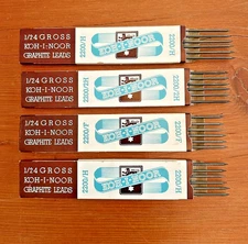 KOH-I-NOOR Graphite Pencil Leads Drafting 220H 2HF Hardness 4 Boxes Vintage NEW
