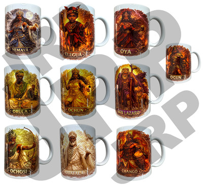 Taza de café de los Orishas Religion Yoruba, 11 oz, ideal para regalo.