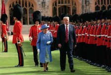  Queen Elizabeth II & President Donald J. Trump Windsor Castle - Modern Postcard