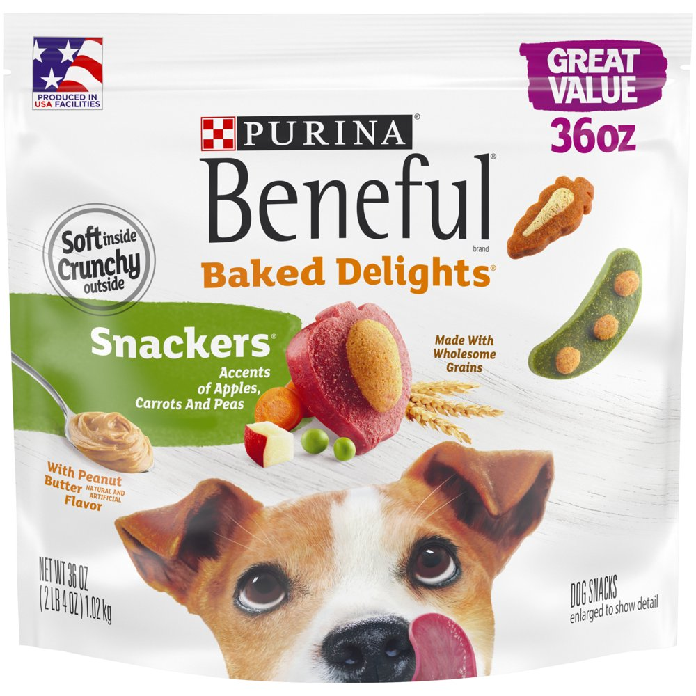 Purina Beneful Dog Training Treats, Baked Delights Snackers, 36 Oz