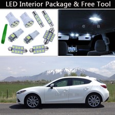 7pcs Xenon Xenon White Led Interior Lights Package Kit Fit 2010-2013 Mazda 3