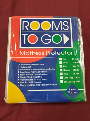 Premium Mattress Protector - SPLIT CAL KING Size Waterproof Allergy Resistant