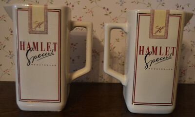 2 x 1 Wasserkrug Jug, Keramik ''Hamlet Special Panatellas'', Vintage