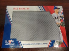 2018 USA Stars & Stripes Jake McCarthy #'ed 284/299 JUMBO Patch JERSEY-D'Backs