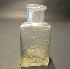 1860s French Ink Inkwell Bottle Embossed PERINE GUYOT & CIE
