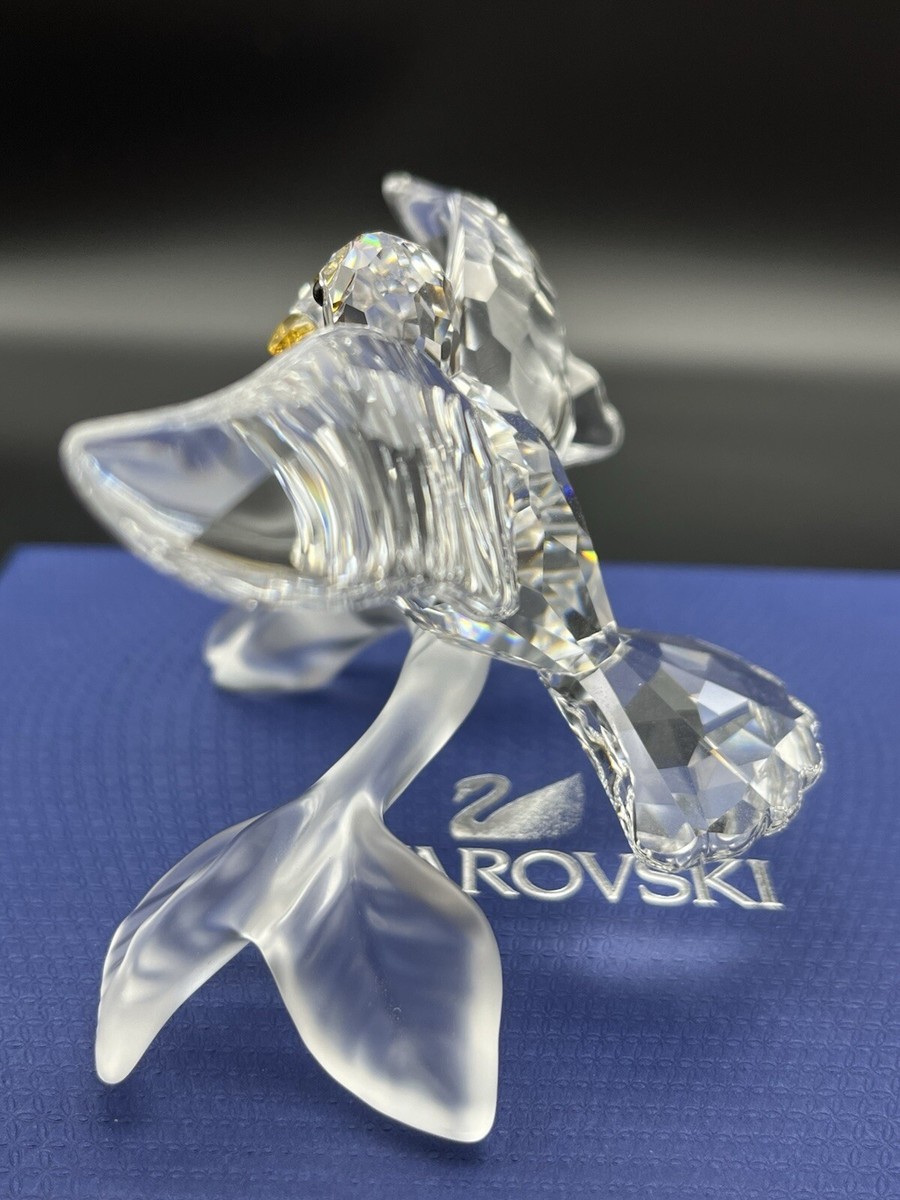 Swarovski Crystal Figurine Pair of Turtle Doves on a Branch