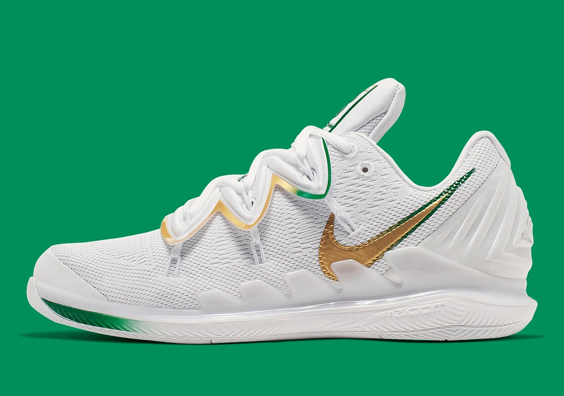 Nike Air Zoom Kyrie X Kyrgios White Gold Clover Green Celtics Irish 10.5 | eBay