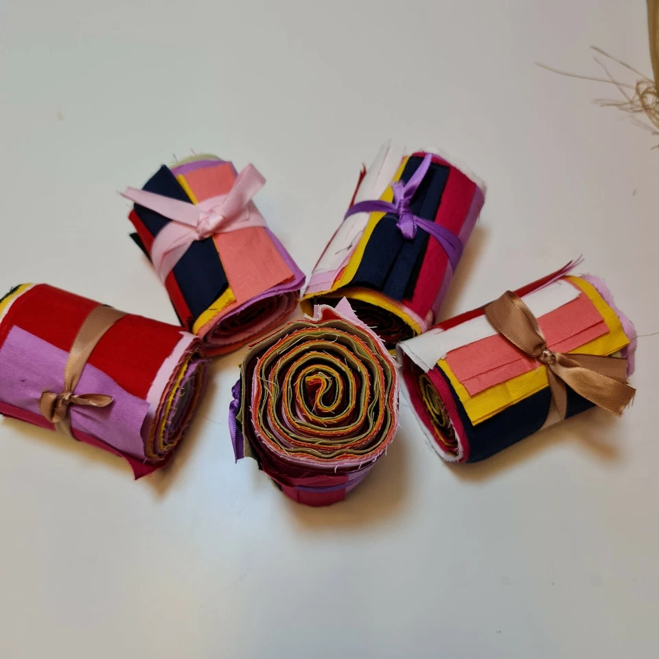 10 Pc Jelly Roll Strips 100% Cotton Fabric Quilting Materia Plain Dyed 2.5 x 44" - Image 3 of 4