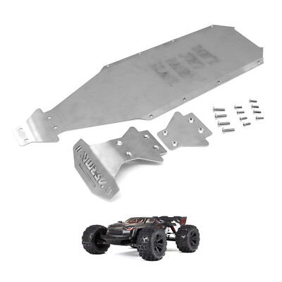 Skidplate Chassis-Unterbodenschutz Edelstahl für ARRMA 1/8 KRATON