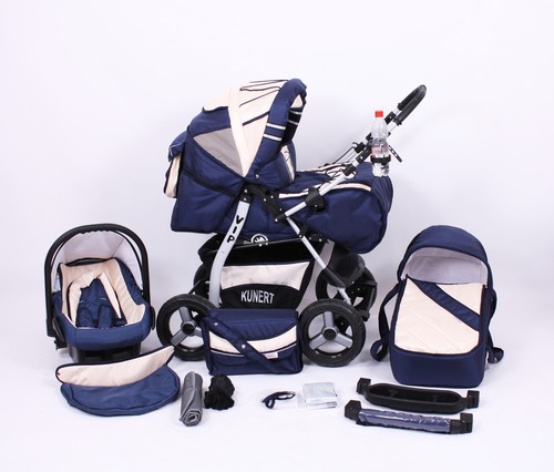 Kombikinderwagen 3 in 1 Tornado + Babyschale + Kinderwagen in 10 FARBEN NEU!