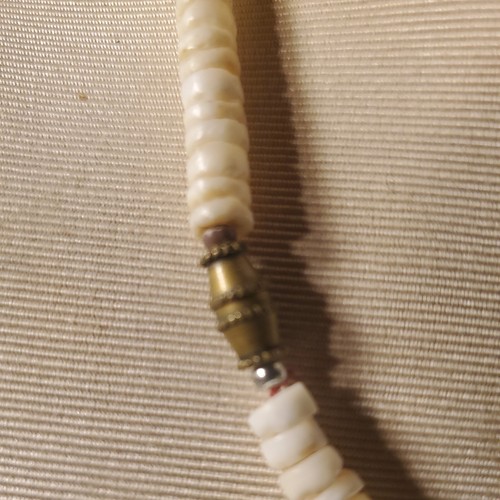 Soft Sea Shell Shaped Puka Necklace 16" Sea Shell Roundead Disk Barrel Clasp - Picture 7 of 14